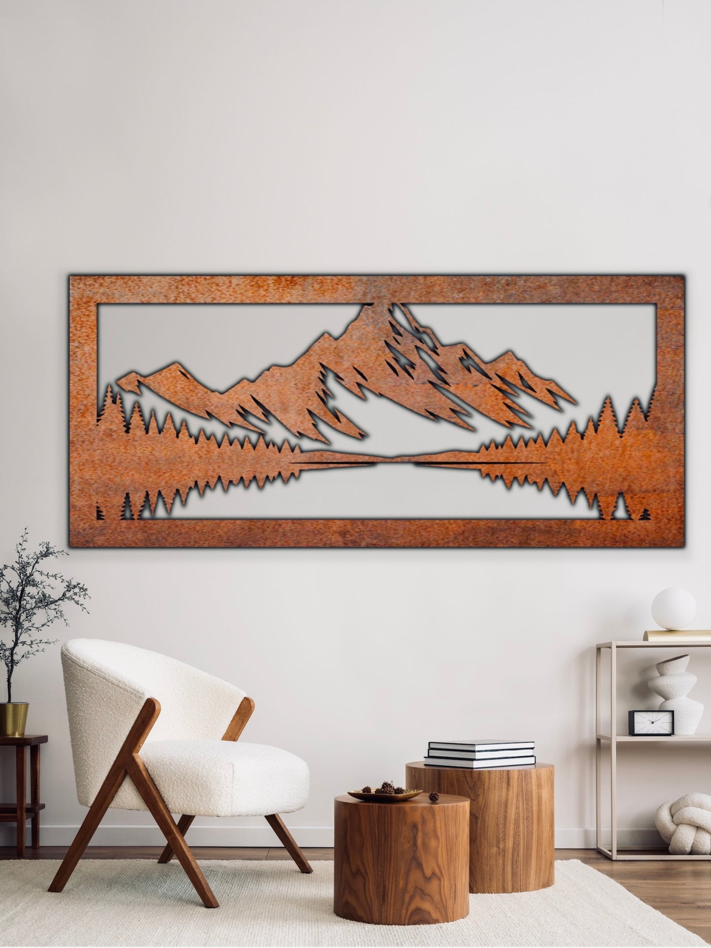 Nature scenery Rust Metal Sign 72x30"