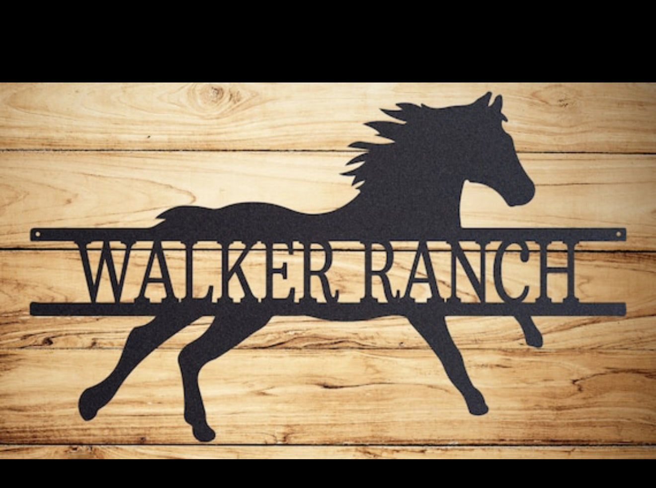 Horse name or address 30x15" Custom steel farm sign