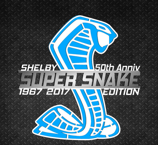 Grabber blue Super snake 2017 50th edition Shelby hood prop