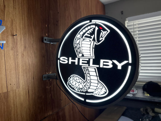 Shelby Cobra LED Backlit Sign powder coated