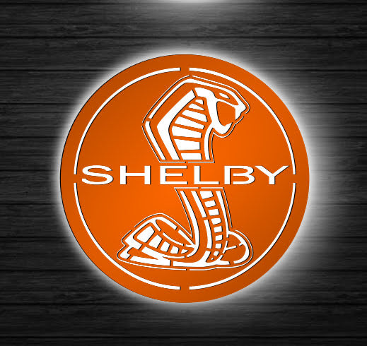 google-site-verification: google5a80633c98dd26ae.html Orange Shelby Cobra  LED Backlit Sign powder coated, – AMADOR METAL DESIGNZ