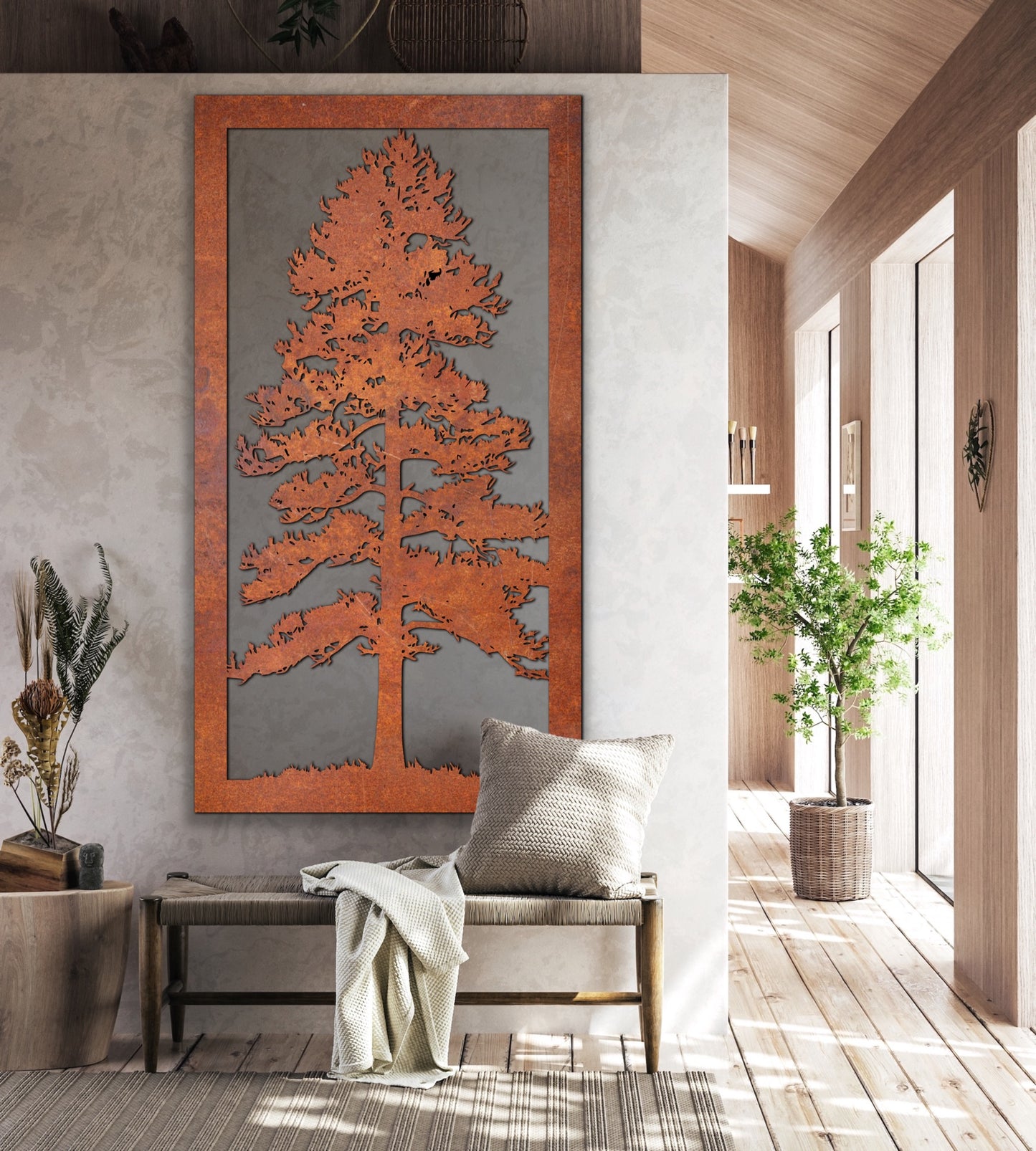 Nature scenery Rust Metal Sign