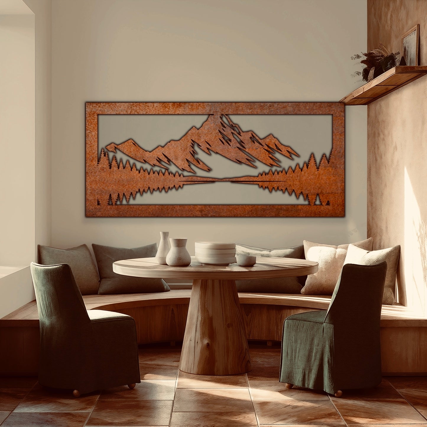 Nature scenery Rust Metal Sign 72x30"