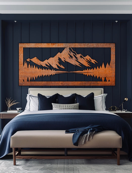 Nature scenery Rust Metal Sign 72x30"