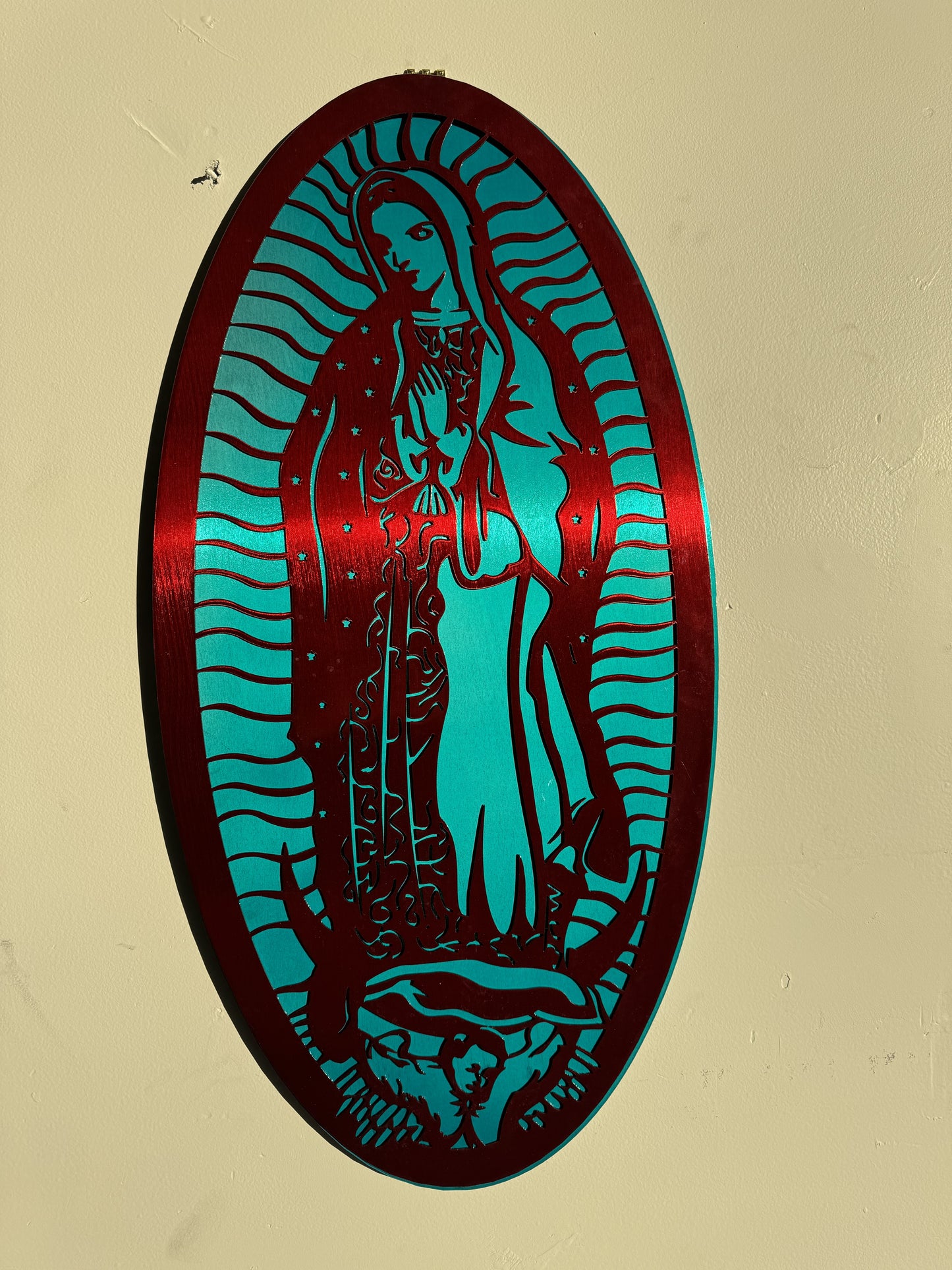 Our Lady Of Guadalupe Virgen De Guadalupe Metal Powder Coated Catholic Gift 36”