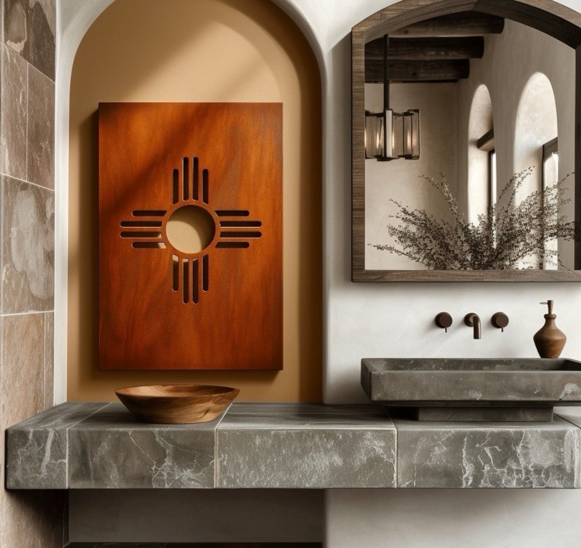 Nature scenery Rust Metal Sign 30x60"