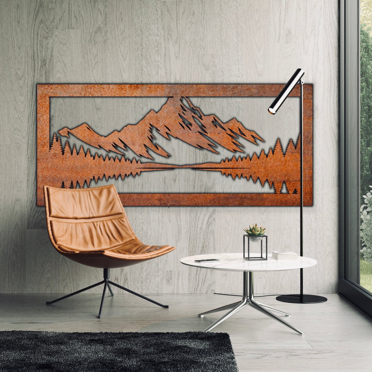 Metal Designz Nature scenery Rust Metal Sign 72x30