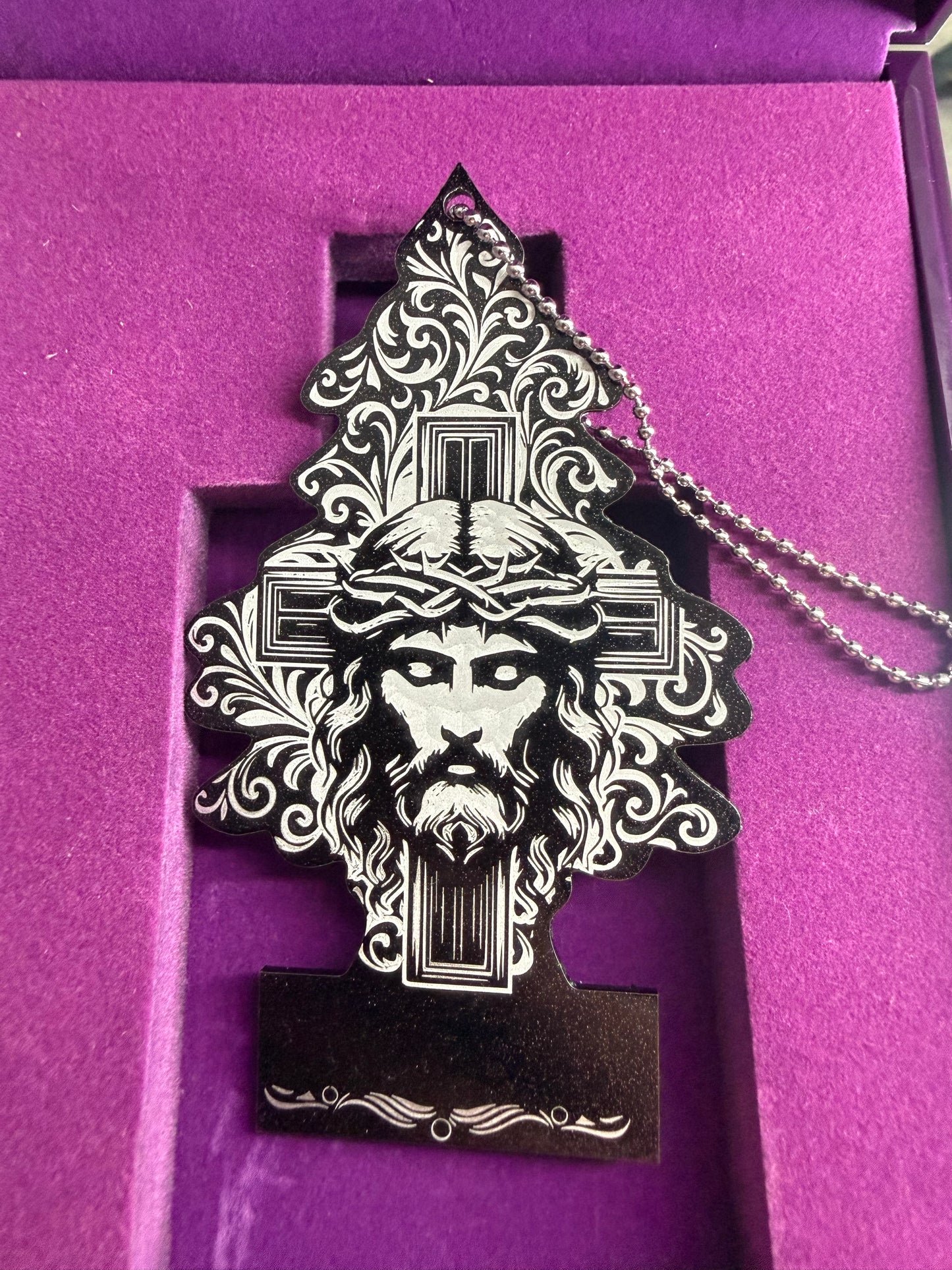 Custom Aluminum pine tree engraved