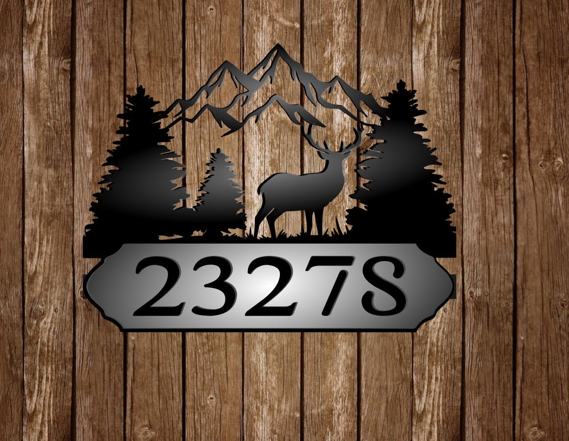Custom Personalized Horse Mountains Metal hanging sign, powder coated, size 36x20 inches.
