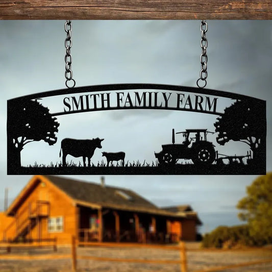Custom Metal Farm Sign Horse Ranch Decor 40 inches long