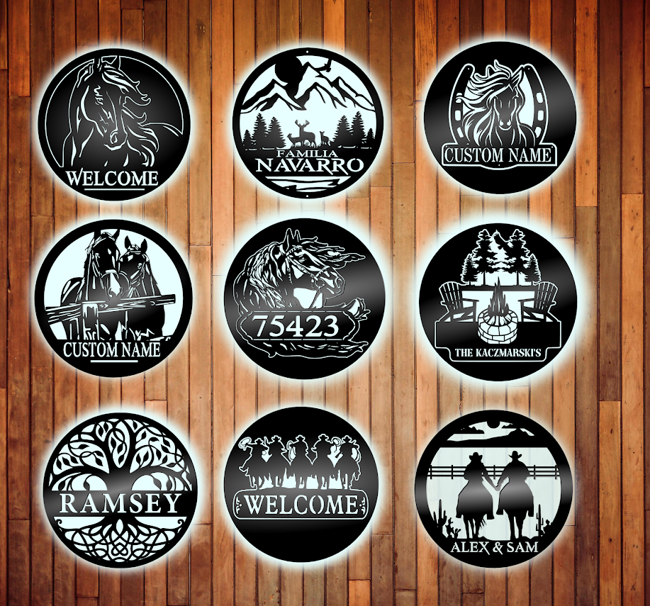 Custom Led Lighted Metal Signs TRIPLE LAYERED🎁 Ideal for any occasions!