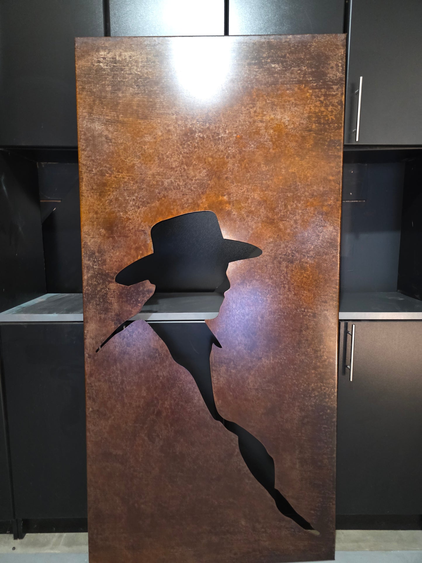 Cowboy Nature scenery Rust Metal Sign 30x60"