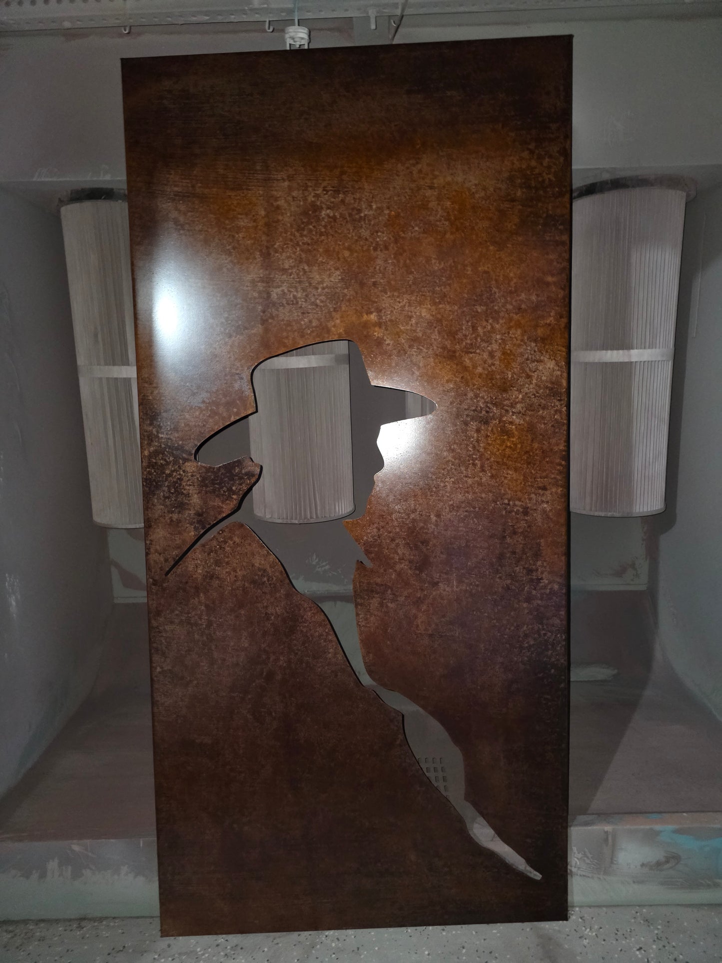 Cowboy Nature scenery Rust Metal Sign 30x60"