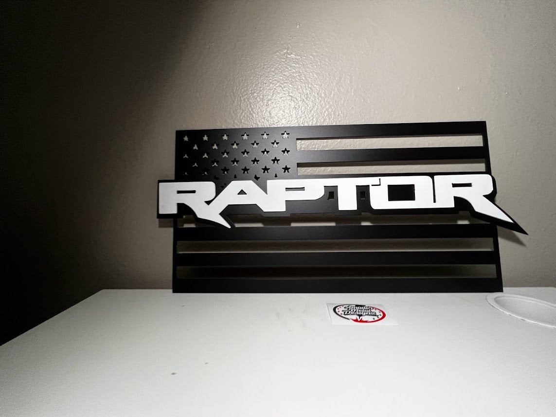 Raptor steel usa flag