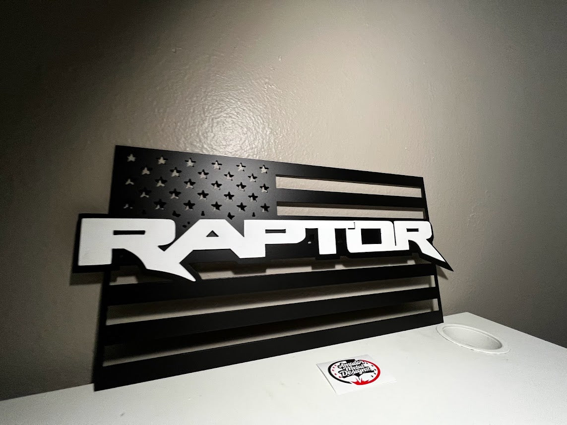 Raptor steel usa flag