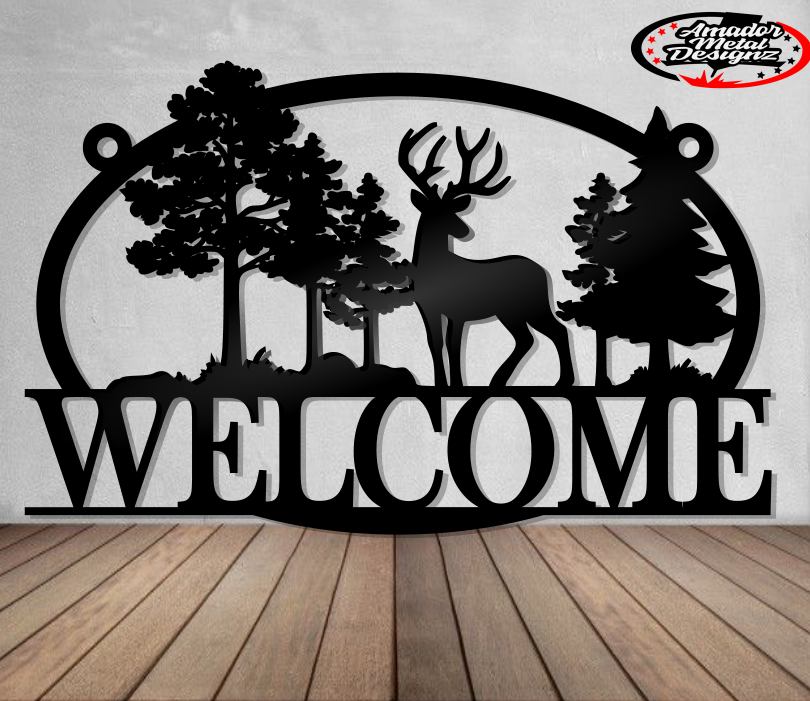 Custom nature steel sign scene