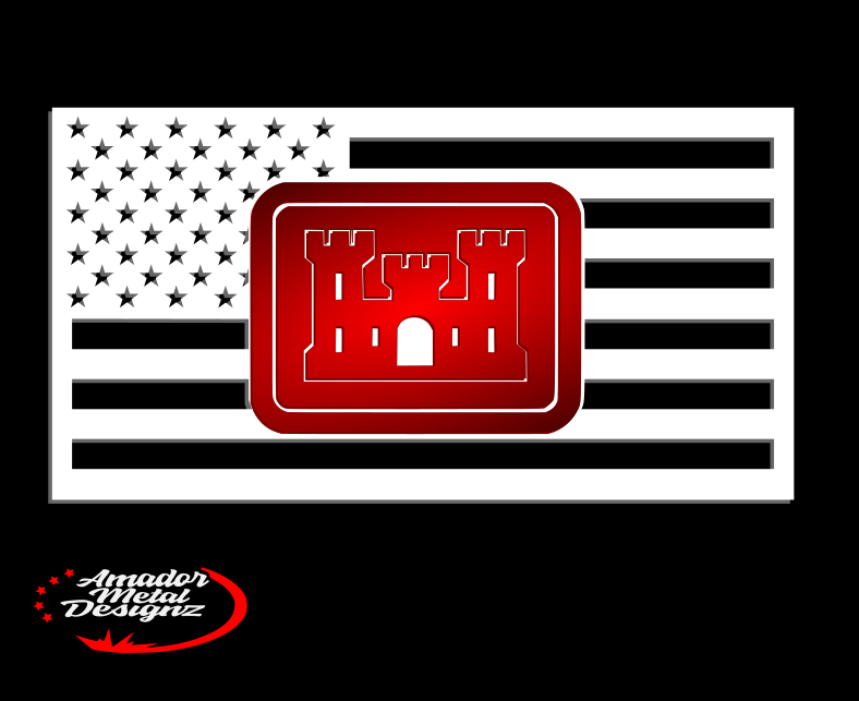 Usa corps army corps engineers steel flag