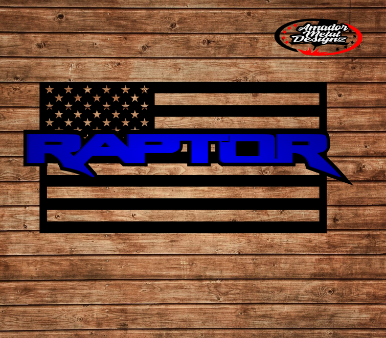 Raptor steel usa flag