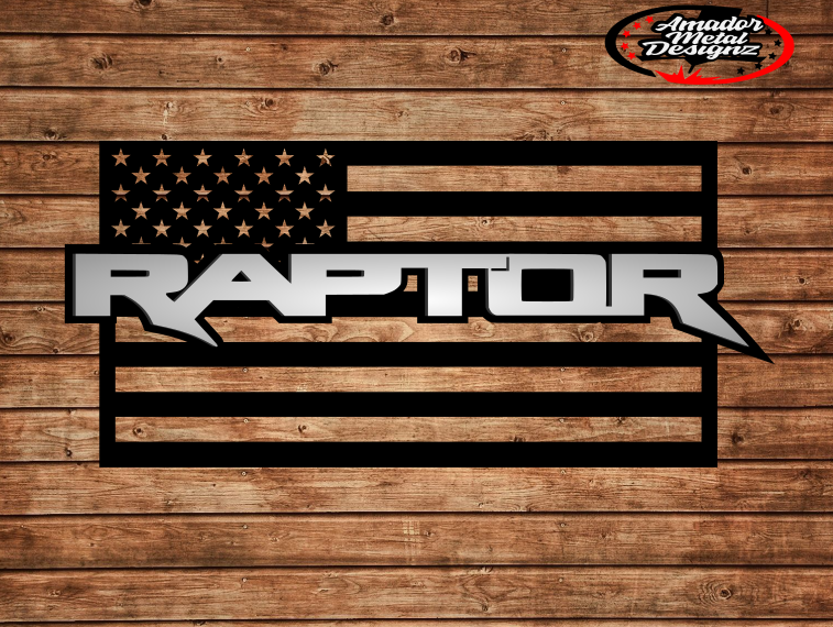 Raptor steel usa flag