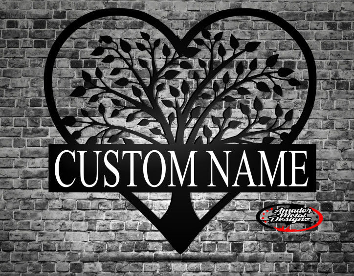 Custom love tree sign