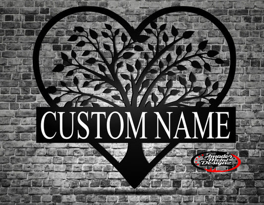 Custom love tree sign