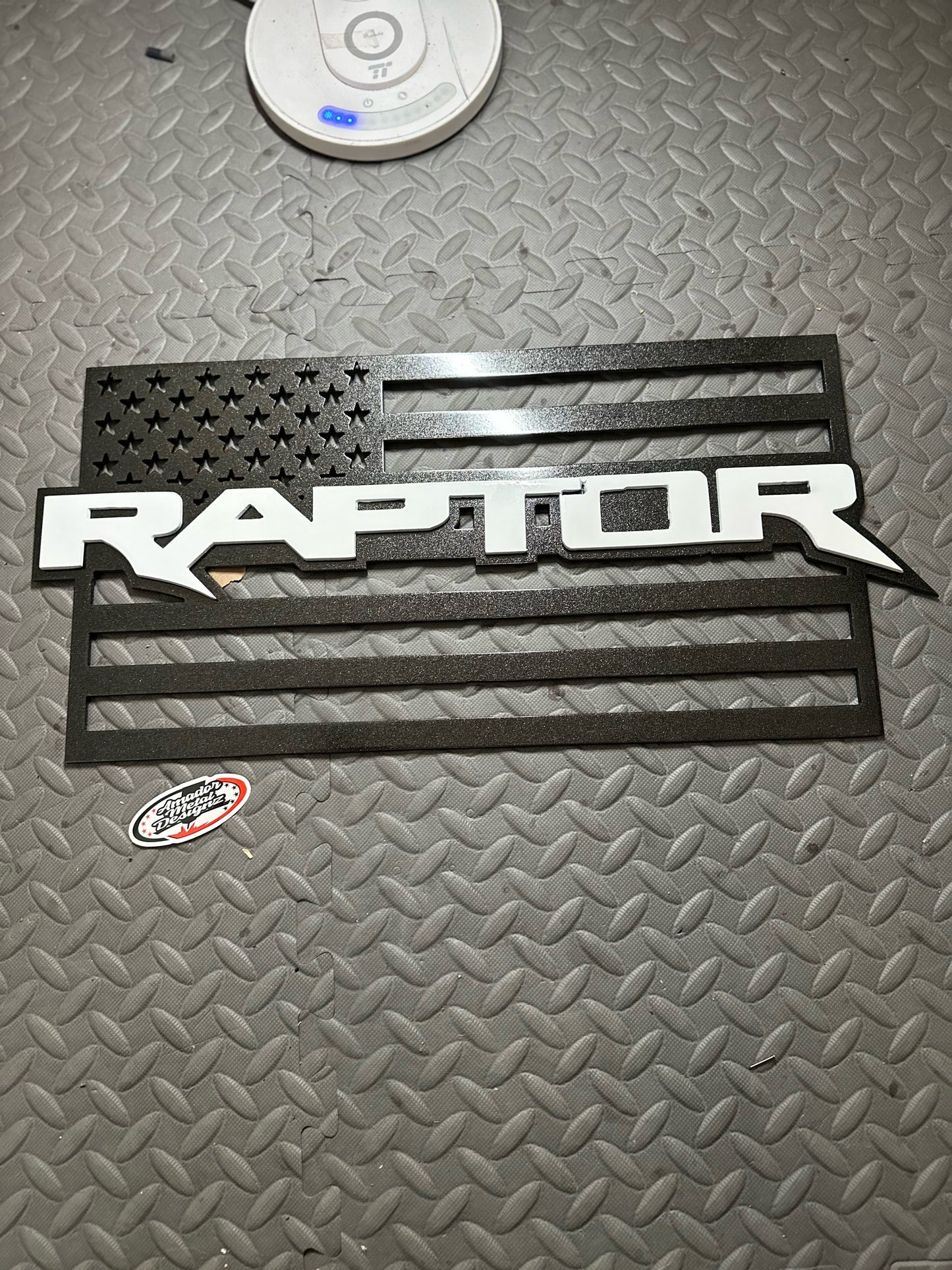 Raptor steel usa flag
